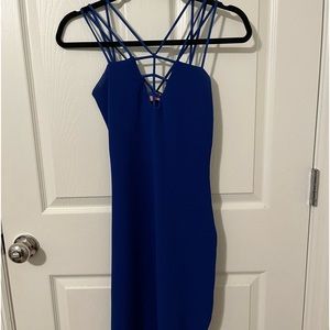 Royal blue midi dress